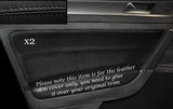 BLACK STITCH 2X FRONT DOOR CARD TRIM SKIN COVERS FITS VW GOLF MK7 VII JETTA 13+