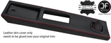 RED STITCH CONSOLE & GEAR GAITER LEATHER COVER FOR LANCIA MONTECARLO SCORPION