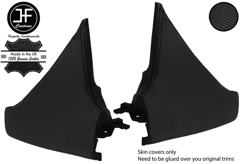BLACK STITCH 2X TRIANGLE CONSOLE SIDE TRIM CARBON VINYL COVER FOR MAZDA MX5 MK3