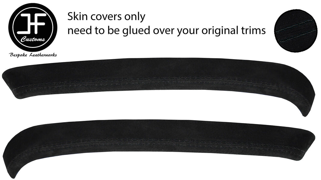 BLACK STITCH 2X REAR DOOR TRIM SUEDE COVERS FOR BMW 3 SERIES E90 SALOON 06-13