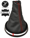 RED STITCH LEATHER REPLACEMENT GEAR GAITER FITS FORD FIESTA MK6 FUSION 02-08