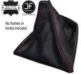 RED STITCHING MANUAL LEATHER GEAR GAITER FITS BMW E90 E91 E92 E93 2005-2013