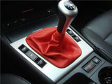 FITS BMW E30 E36 E46 Z3 E34 GEAR GAITOR RED REAL LEATHER SHIFT BOOT CUSTOM NEW