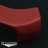 FOR MASERATI LEVANTE D RED LEATHER COVERED UPPER STEERING COLUMN TRIM + FRAME