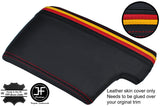 RED  STITCH GERMAN LONG STRIPES LEATHER ARMREST COVER FOR BMW E81 E82 E87 E88