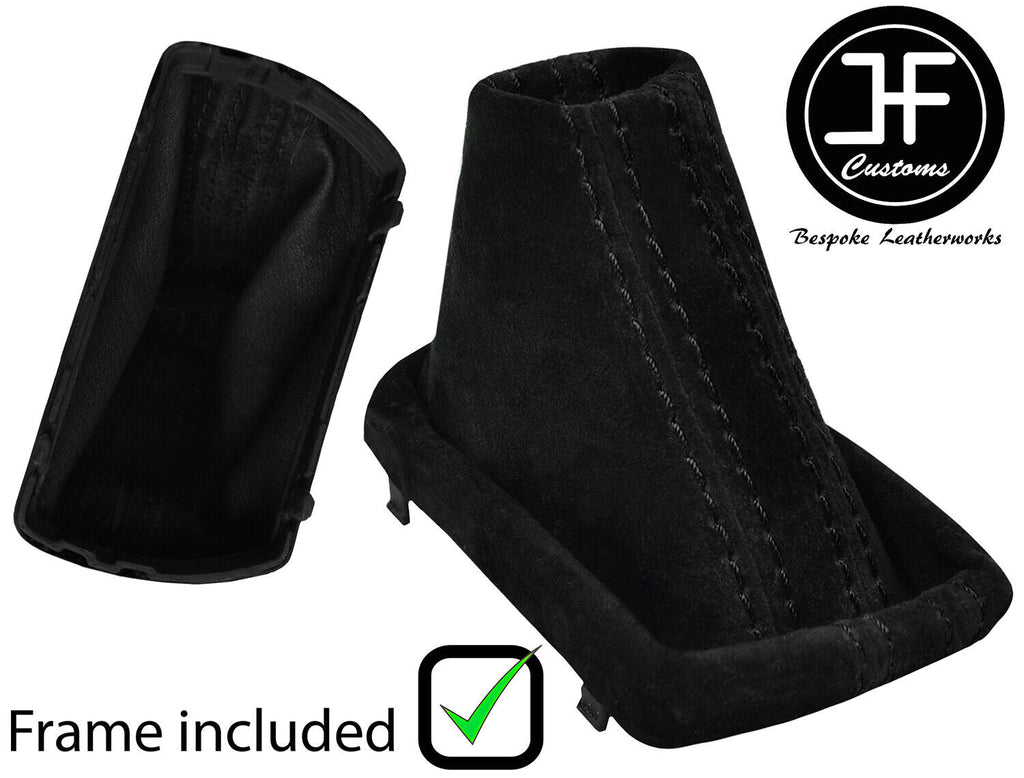 BLACK STITCH SUEDE AUTOMATIC S TRONIC GEAR + PLASTIC FRAME FITS AUDI TT 15-18