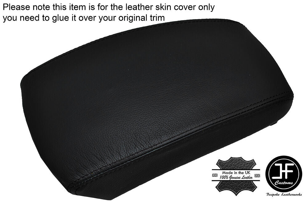 BLACK STITCHING LEATHER SKIN ARMREST SKIN COVER FITS KIA SPORTAGE 2004-2010