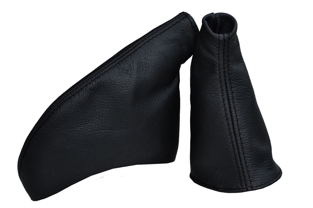 BLACK DOUBLE STITCH FITS HONDA CIVIC TYPE R 2001-2005 GEAR HANDBRAKE GAITER