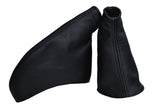 BLACK DOUBLE STITCH FITS HONDA CIVIC TYPE R 2001-2005 GEAR HANDBRAKE GAITER