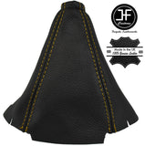 YELLOW STITCHING MANUAL LEATHER GEAR STICK GAITER FOR PEUGEOT 205 & GTI