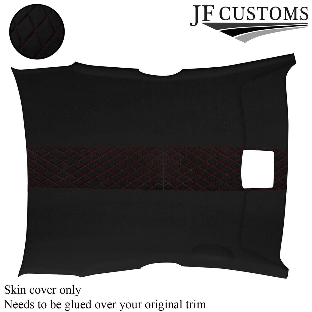 DSG2 D RED DIAMOND STITCH LUXE SUEDE HEADLINER COVER FOR MAZDA RX8 02-12