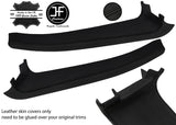 BLACK  STITCH 2X DOOR SILL TRIM TOP GRAIN LEATHER COVER FOR LOTUS ELISE S2 07-11