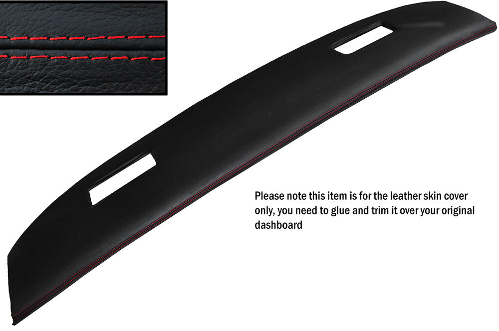 RED STITCH TOP DASH DASHBOARD LEATHER SKIN COVER FITS JAGUAR SERIES 3 XJ12