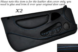 BLUE STITCH 2X FULL DOOR CARD LEATHER SKIN COVERS FITS LOTUS ELAN M100 89-95