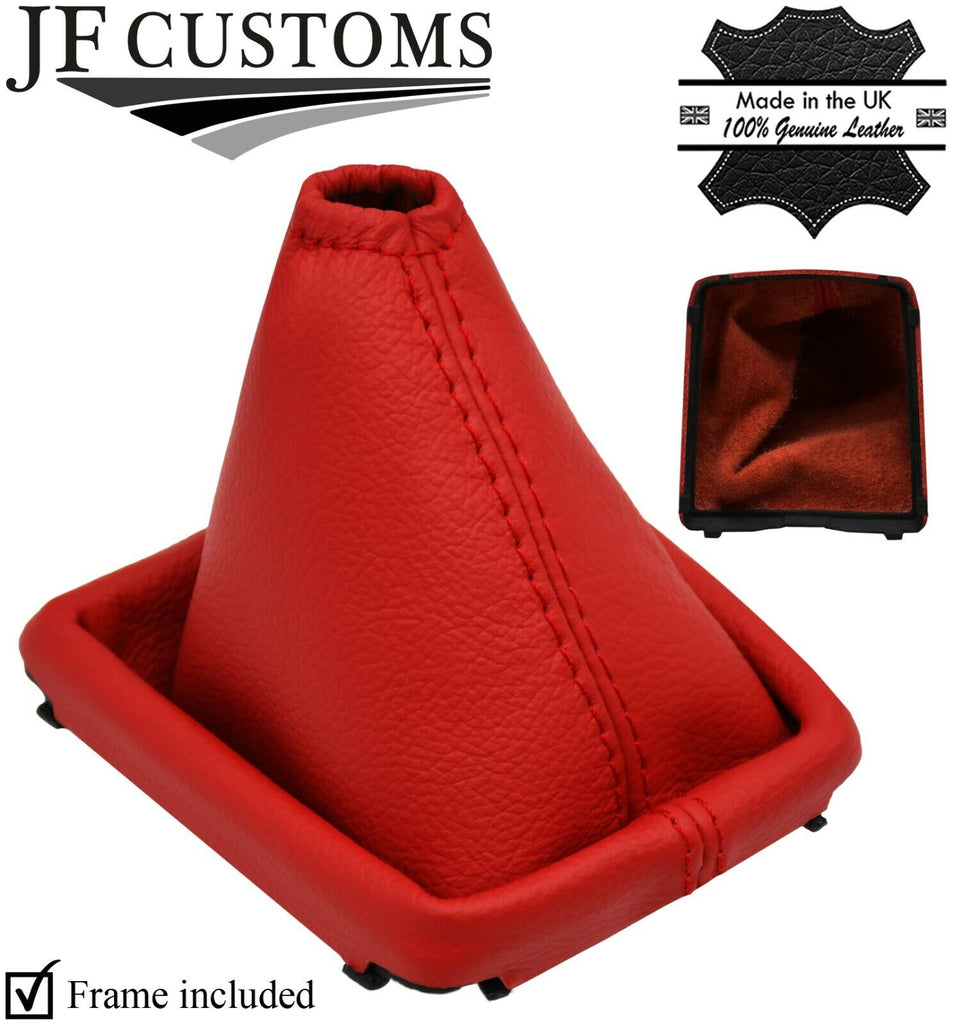 RED TOP GRAIN LEATHER GEAR GAITER WITH PLASTIC FRAME FOR FORD FOCUS MK2 05-08