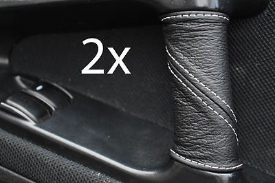 FITS MITSUBISHI FTO 2X DOOR HANDLE COVERS LEATHER WHITE ST CUSTOM NEW MADE IN UK