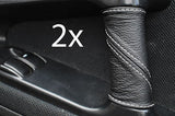 FITS MITSUBISHI FTO 2X DOOR HANDLE COVERS LEATHER WHITE ST CUSTOM NEW MADE IN UK