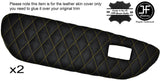 YELLOW DIAMOND STICH 2X FRONT DOOR CARD TRIM LEATHER COVER FITS MG MGF MK1 95-99