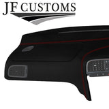 RED STITCH ITALIAN LEATHER DASH DASHBOARD COVER FITS VW POLO 6R 2009-2014