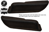 BLACK STITCH 2X REAR DOOR ARMREST LEATHER COVERS FITS BMW 3 SERIES E30 SALOON