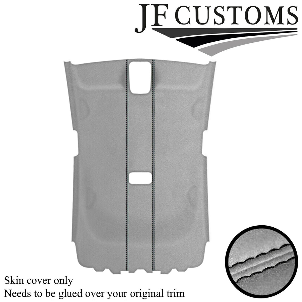 BLACK STITCH L GREY SUEDE HEADLINER COVER FOR VW GOLF MK5 V 2003-2009 5DR