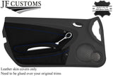 BLUE STITCH 2X DOOR CARD KIT LEATHER COVERS FITS MERCEDES SLK R171 04-11