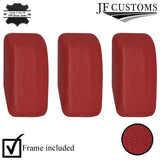 FOR VW GOLF MK2 JETTA 83-92 3X D RED LEATHER DASHBOARD BLANK TRIMS + FRAMES