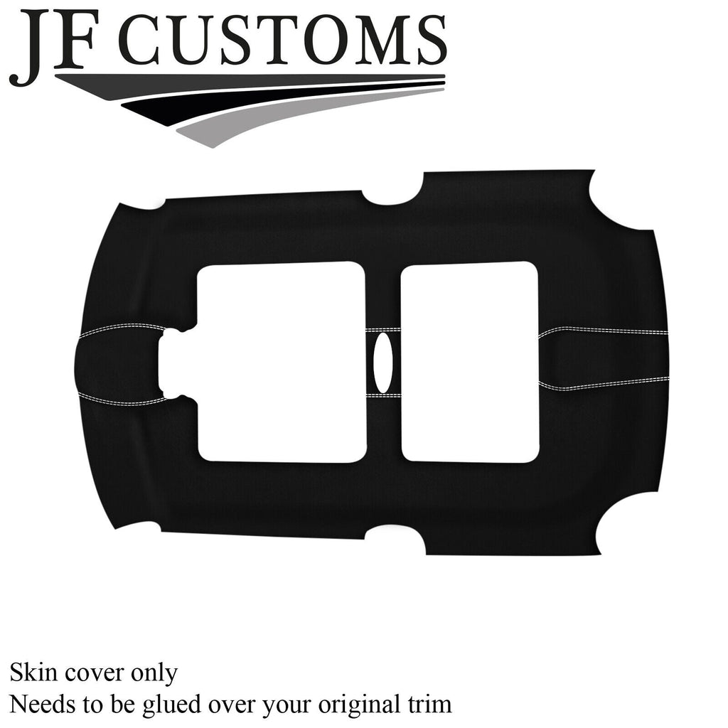 WHITE STITCH LUXE-SUEDE SUN ROOF HEADLINER COVER FOR BMW MINI R50 R53 01-06