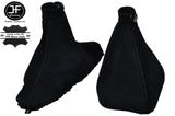 BLACK STITCHING REAL SUEDE GEAR & HANDBRAKE GAITER FITS ALFA ROMEO SPIDER 06-10