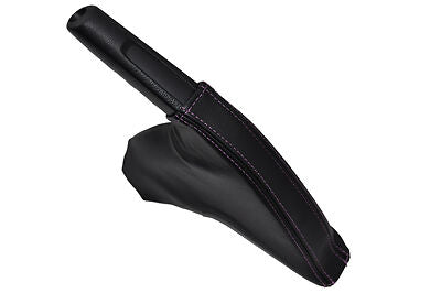 FITS FORD FIESTA MK7 08+ HANDBRAKE GAITER pink stitching CUSTOM NEW MADE IN UK