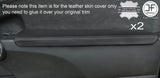 BLACK STICH 2X FRONT DOOR ARMREST LEATHER COVERS FITS TOYOTA SCION TC 2005-2010