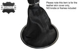 BLACK STITCHING MANUAL LEATHER SKIN GEAR GAITER FITS VW BEETLE 2012-2015