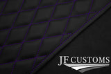 PURPLE DIAMOND STITCH VINYL 4X TAILORED FLOOR CARPETS FOR BMW MINI F56 13-21 JF1