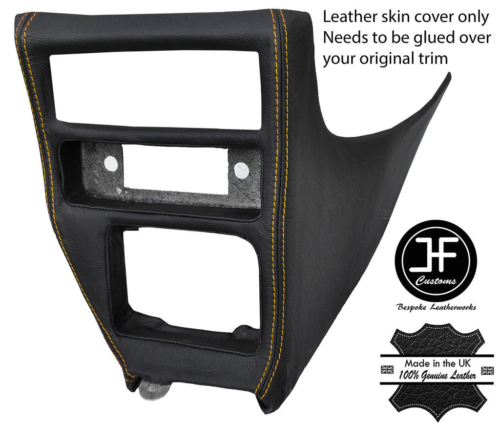 YELLOW STITCH DASH CONSOLE TRIM LEATHER COVER FOR LANCIA MONTECARLO SCORPION