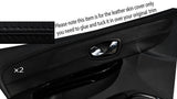 BLACK STITCH 2X FRONT DOOR CARD TRIM SKIN COVER FITS RENAULT CLIO 2013+