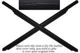 BLACK STITCH 2X DOOR SILL TRIM LEATHER SKIN COVERS FITS VW GOLF MK2 JETTA 83-92