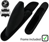 BLACK STITCH LEATHER SUEDE HANDBRAKE GAITER+FRAME FOR MINI R55 R56 R57 07-14