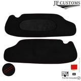 RED CROSS STITCH SUEDE 2XSUN VISOR COVERS FOR PORSCHE BOXSTER 996 986 97-04