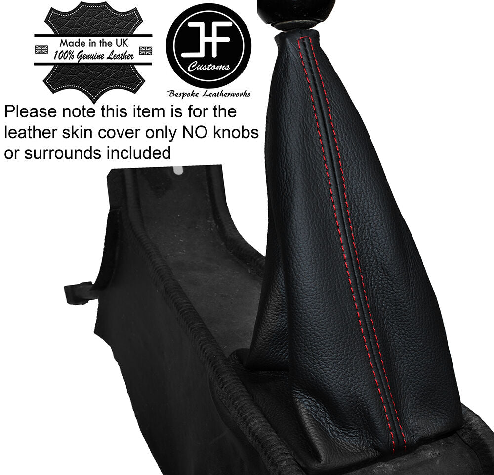 RED STITCHING MANUAL LEATHER GEAR GAITER FITS CITROEN 2CV 2 CV CUSTOM NEW