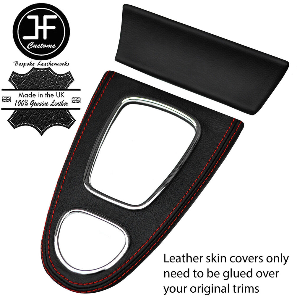 RED STITCH GEAR SURROUND ASHTRAY TRIM LEATHER COVERS FOR JAGUAR S-TYPE 99-08