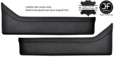 BLACK STITCH 2X DOOR POCKET TRIM LEATHER COVERS FITS ROVER P5 V8 SALOON