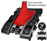 RED TOP GRAIN LEATHER MANUAL GEAR GAITER FITS HONDA CIVIC MK10 2017-2019