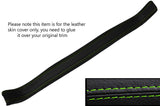GREEN STITCH ROLL OVER BAR TRIM LEATHER COVER FITS VW GOLF MK1 JETTA CABRIO