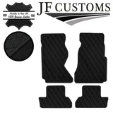 GREY DIAMOND STITCH VINYL 4X TAILORED FLOOR MAT CARPETS FOR MAZDA RX7 91-02