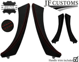D RED STITCH LEATHER 2X FRONT DOOR HANDLE TRIM + COVER FOR BMW E90 E91 E92 E93