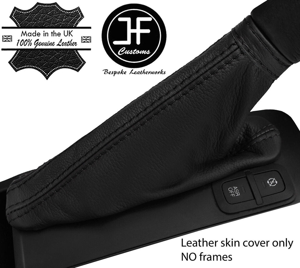 BLACK & BLACK LEATHER HANDBRAKE GAITER FITS VAUXHALL OPEL COMBO D MK3 2013-2018