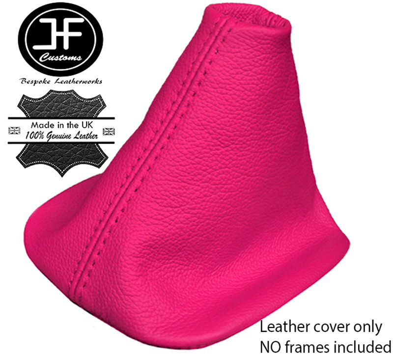 PINK REAL LEATHER FITS VW GOLF MK4 98-05 BORA GEAR GAITOR COVER CUSTOM NEW