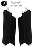 BLACK STITCH 2X REAR UPPER C PILLAR  LUXE SUEDE COVERS FITS AUDI Q5 2008-2015