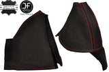 RED STITCH LEATHER HANDBRAKE GAITER FITS TOYOTA LAND CRUISER COLORADO 90 96-02