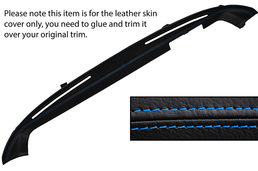 BLUE STITCH TOP DASH DASHBOARD LEATHER SKIN COVER FITS BMW E3 CUSTOM NEW